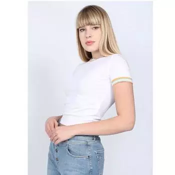 Женская футболка в рубчик Белая
