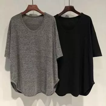 Женская футболка в стиле Харадзюку, хлопковый свободный повседневный топ с круглым вырезом и короткими рукавами, один размер XXXL белый