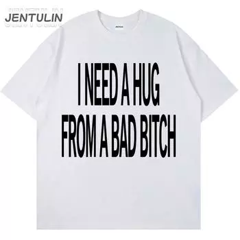 Женская футболка в стиле хип-хоп в стиле панк-гота Harajuku, свободная для мужчин и женщин, повседневная футболка с коротким рукавом и буквенным принтом, летние топы, футболка Y2k, уличная одежда S чёрный