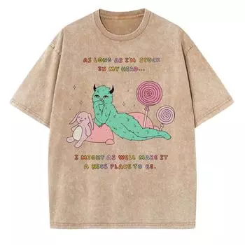 Женская футболка в забавном стиле с мультяшным принтом, свободный эластичный круглый вырез, короткий рукав, имитация Харадзюку, женский топ S