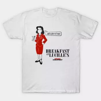 Женская футболка Замедленное развитие Завтрак в Lucilles Принт Харадзюку Каваий футболка Летняя с коротким рукавом Женская футболка Топ S белый