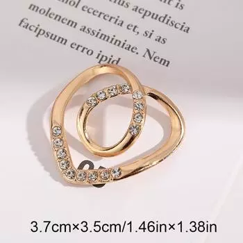 Женская геометрическая брошь, угловой узел, пуговица, кольцо, подол рубашки, футболка, шарф, пряжка, украшения для одежды, аксессуары Love золотой