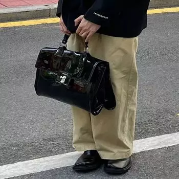 Женская глянцевая кожаная сумка через плечо, роскошные сумки для женщин, простые сумки-мессенджеры, повседневные модные сумки-тоут