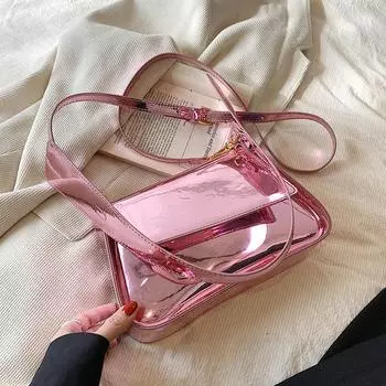 Женская глянцевая сумка через плечо, новая весенне-летняя модная маленькая квадратная сумка из высококачественной искусственной кожи, женская сумка на одно плечо (20cm<Max Length<30cm)