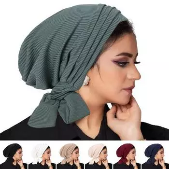 Женская головная деформация, сплошной цвет, эластичная противоскользящая дискета, один размер, нить, защита головы, этническая шляпа для пациентов, прошедших химиотерапию, головные уборы, женские походы, путешествия