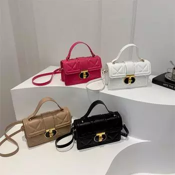 Женская городская простая и модная маленькая квадратная сумка в стиле ниши. Летняя новая темпераментная и атмосферная сумка на одно плечо.