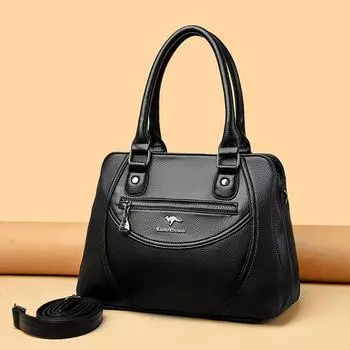 Женская городская простая сумка большой вместимости повседневная сумка через плечо серый