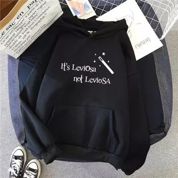 Женская хипстерская уличная одежда Толстовки It s Leviosa Magic Hoodie Модная забавная спортивная одежда Свободная одежда больших размеров Мягкие топы Женские S