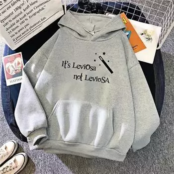 Женская хипстерская уличная одежда Толстовки It s Leviosa Magic Hoodie Модная забавная спортивная одежда Свободная одежда больших размеров Мягкие топы Женские S