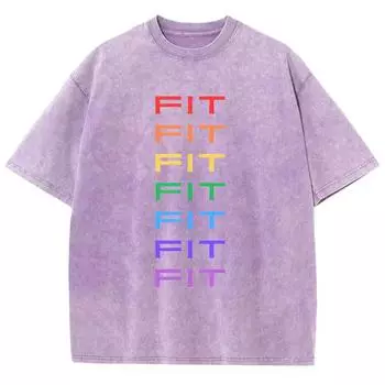 Женская хлопковая футболка с чистым принтом букв, выстиранный деним, свободного кроя оверсайз, со средним рукавом, повседневный винтажный топ S