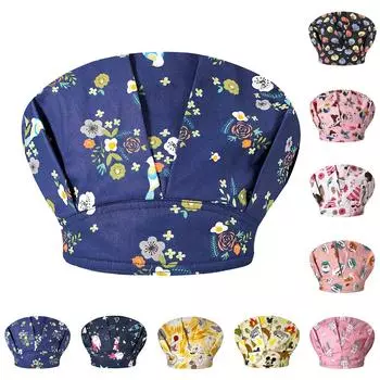 Женская хлопковая кепка повара, рабочая кепка, кепка медсестры в операционной One Size