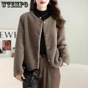 Женская хлопковая куртка осень-зима мода новая универсальная однотонная хлопковая куртка для женщин L