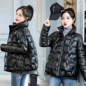 Женская хлопковая куртка с ярким лицом Женская короткая куртка на хлопковой подкладке зимнее пальто M белый