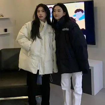 Женская хлопковая куртка свободного покроя со съемными рукавами, стильное и теплое пальто M белый