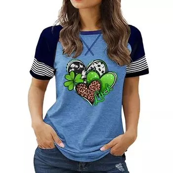 Женская хлопковая летняя футболка с круглым вырезом и коротким рукавом с цветочным принтом, большого размера, модная, свободного кроя S