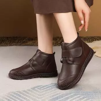 Женская хлопковая обувь Зимняя новая INS Повседневная хлопковая теплая женская обувь 35-41 35 коричневый