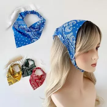 Женская хлопковая повязка на голову, новая повязка на голову с дизайном в виде ореха кешью, шарф из хлопка и конопли, тонкая повседневная повязка на голову в стиле ретро one size