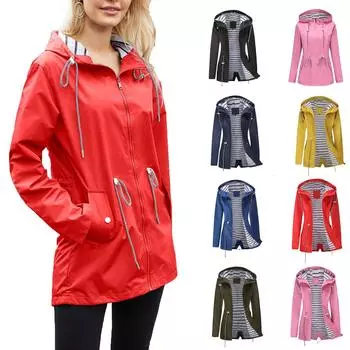 Женская хлопковая ветровка с капюшоном, женская весна и осень, большой размер, свободная однотонная одежда, женская куртка L чёрный