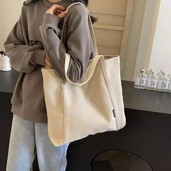 Женская холщовая большая сумка через плечо верблюд