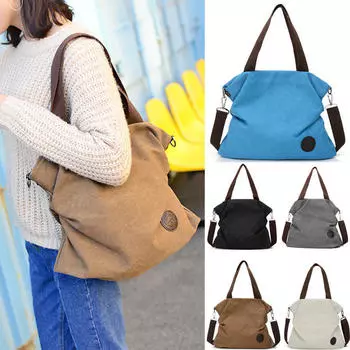 Женская холщовая кожаная сумка большой емкости, женская модная сумка через плечо, сумка-мессенджер белый