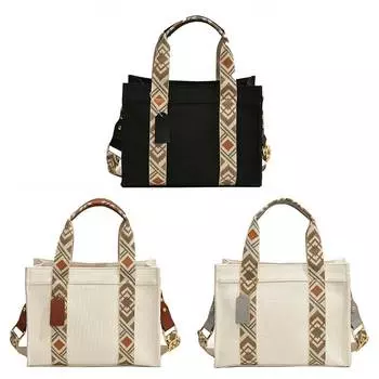 Женская холщовая модная сумка на плечо, большая вместительная дорожная сумка-тоут, модная сумка-мессенджер с регулируемым ремешком, шикарная сумка-хобо