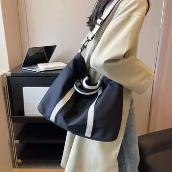 Женская холщовая переносная сумка большой вместимости повседневная сумка через плечо кампус спорт новая мода оптовая продажа