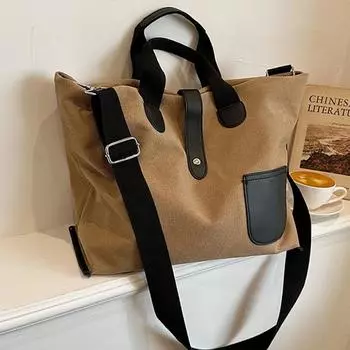 Женская холщовая сумка через плечо, большая вместимость, сумка через плечо из ткани Оксфорд, дорожная сумка для студентов и почтальонов