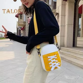 Женская холщовая сумка через плечо, повседневная маленькая сумка через плечо, холщовая сумка в виде обуви, сумка через плечо для повседневной жизни, путешествий и поездок на работу вино красного