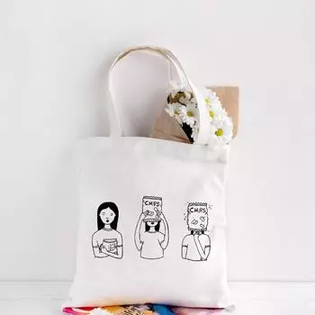 Женская холщовая сумка с принтом для девочек, сумки для покупок, большая вместительная сумка-тоут, эко многоразовые женские сумки