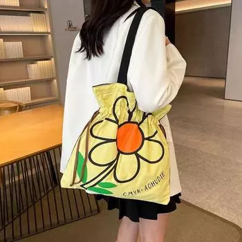 Женская холщовая сумка с принтом ко Дню учителя, студенческая сумка через плечо, модная ручная сумка для покупок, внешняя торговля