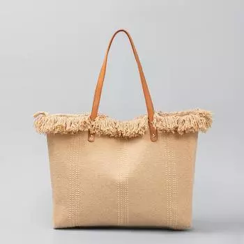 Женская холщовая сумка-тоут большой вместимости, дорожная сумка через плечо, курортный стиль, ниша