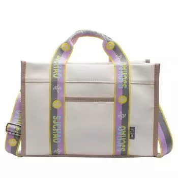 Женская холщовая сумка-тоут через плечо бежевый