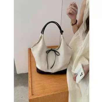 Женская холщовая сумка-тоут, однотонная дизайнерская женская повседневная сумка через плечо, большая вместимость, хлопковые многоразовые сумки для покупок, пляжные сумки белый