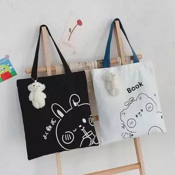 Женская холщовая сумка в стиле литературного колледжа, 2025 г.: Большая вместимость, застежка-молния, простая сумка через плечо с напечатанным логотипом