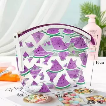 Женская и девчачья симпатичная прозрачная косметичка водонепроницаемая ПВХ косметичка на молнии дорожная сумка-органайзер красный