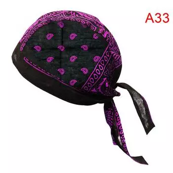 Женская и мужская бандана, хлопковая унисекс-бандана, кепка с принтом Durag, модный пиратский платок на голову A33