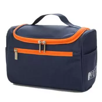 Женская и мужская большая водонепроницаемая косметичка, дорожные косметички, организационные требования, косметическая туалетная сумка тёмно-синий