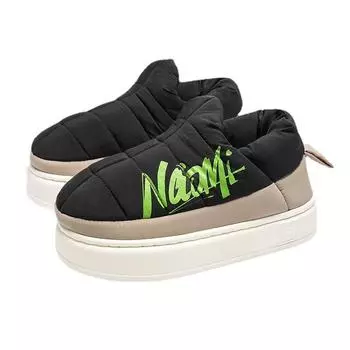 Женская и мужская домашняя обувь, непромокаемые тканевые тапочки, зимние теплые домашние ботинки на флисовой подкладке с противоскользящей толстой подошвой 44-45 серый