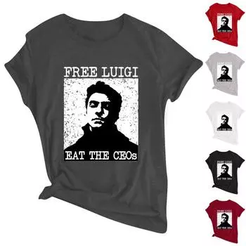 Женская и мужская футболка с круглым вырезом и коротким рукавом, повседневная, с принтом L чёрный