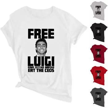 Женская и мужская футболка с круглым вырезом и коротким рукавом, повседневная, с принтом L чёрный