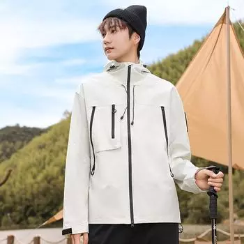 Женская и мужская легкая водонепроницаемая куртка-дождевик с капюшоном, дышащий дождевик для походов в горы на открытом воздухе S