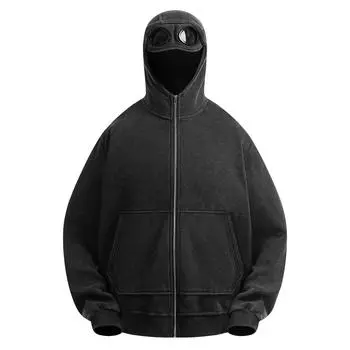 Женская и мужская модная повседневная толстовка, свободный кардиган на молнии, с длинным рукавом, куртка с капюшоном L