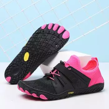 Женская и мужская обувь для воды. Дышащая, быстросохнущая, нескользящая обувь цвета морской волны. Удобная легкая модная спортивная обувь для босиком, модная спортивная обувь для пляжа, бассейна, пешего туризма по озеру. 36 чёрный