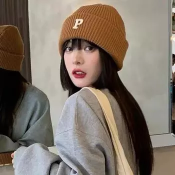 Женская и мужская осенне-зимняя теплая шапка-бини, однотонная женская и мужская эластичная вязаная крючком шапка, шапка для женщин и мужчин чёрный