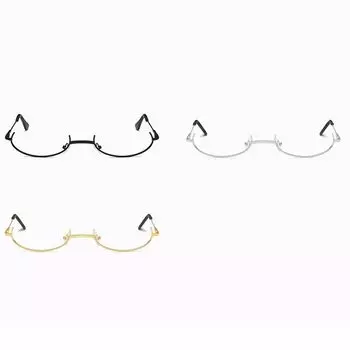 Женская и мужская овальная оправа для очков, оправа для очков, полурамка, рамка для очков, украшение для фотографии золотой