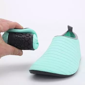 Женская и мужская полосатая дышащая противоскользящая обувь для воды, обувь для плавания и дайвинга 38-39 зелёный