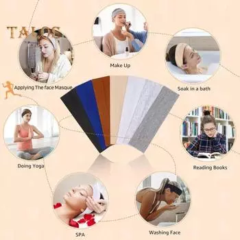 Женская и мужская повязка на голову, высокая эластичная однотонная широкая повязка для волос, дышащая эластичная резинка для волос, спортивный головной убор для йоги и фитнеса чёрный