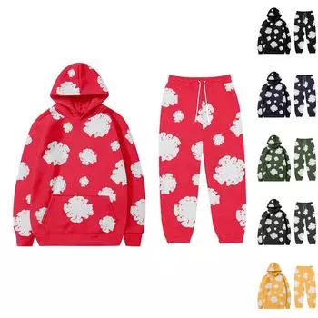 Женская и мужская толстовка с капюшоном, повседневный большой пуловер с принтом в стиле ретро, толстовка с длинными рукавами L армия зеленый