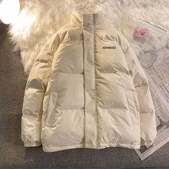 Женская и мужская зимняя одежда плюс бархатное пуховое пальто ветрозащитная куртка парки куртка пальто подростковая ветровка с воротником-стойкой пальто мужские S розовый