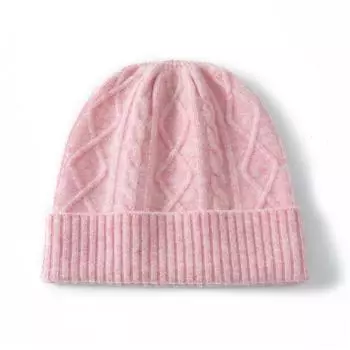 Женская кашемировая шапка Qinghe кашемир 30% кашемир 70% шерсть Женский осенне-зимний кашемировый платок мягкий и теплый белый